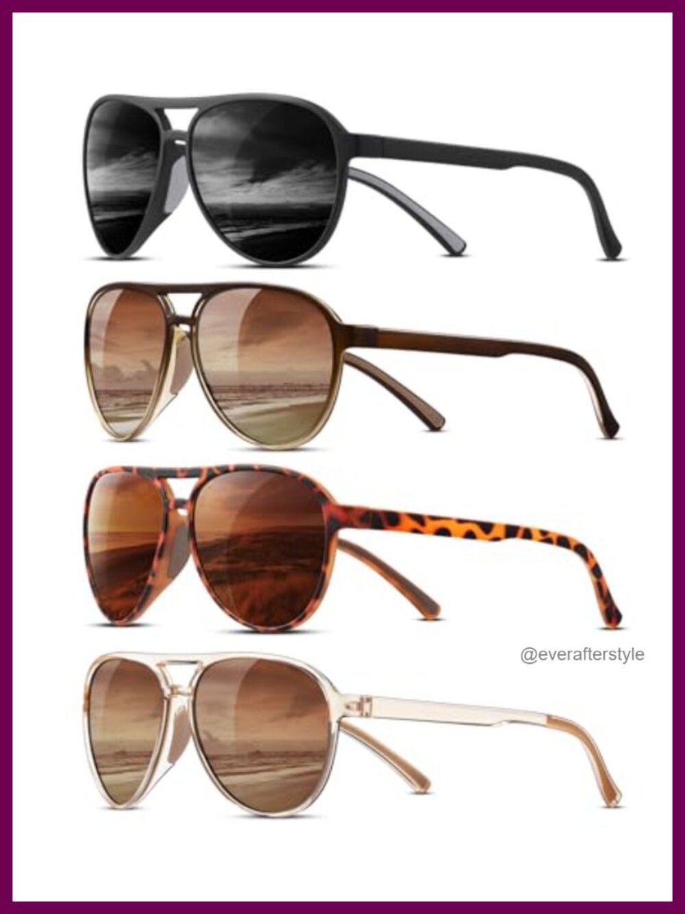 Polarized Aviator Sunglasses UV400 Protection Running Sun Glasses